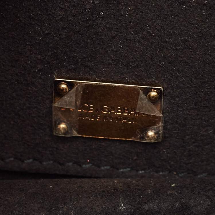 Pre Owned Dolce & Gabbana Yellow Snakeskin Leather DG Miss Ginevra Shoulder Bag