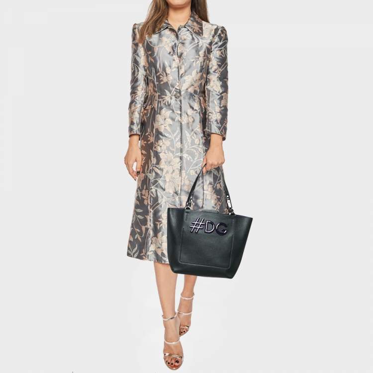 Pre Owned Dolce & Gabbana Black Leather Beatrice Tote