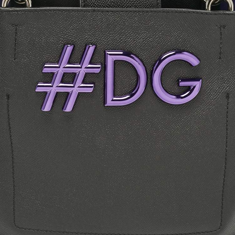 Pre Owned Dolce & Gabbana Black Leather Beatrice Tote