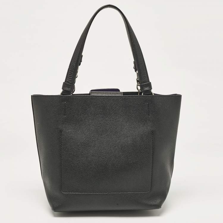 Pre Owned Dolce & Gabbana Black Leather Beatrice Tote