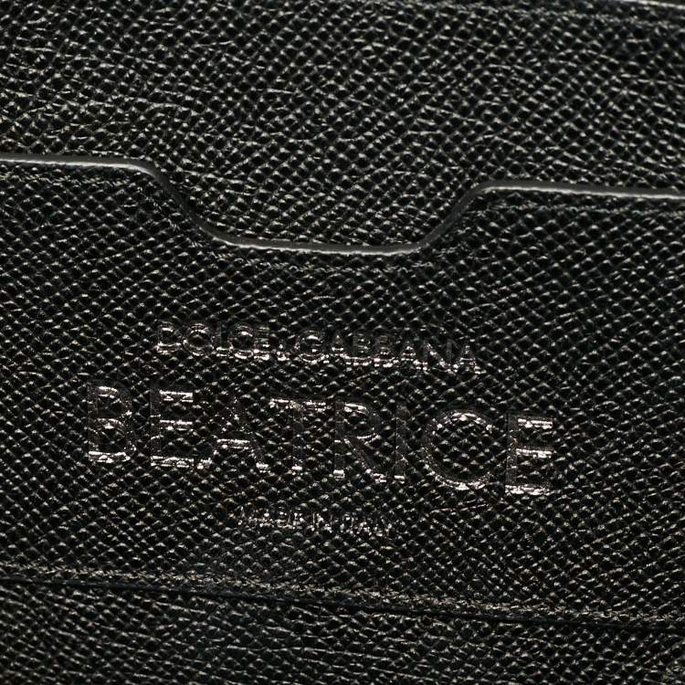 Pre Owned Dolce & Gabbana Black Leather Beatrice Tote