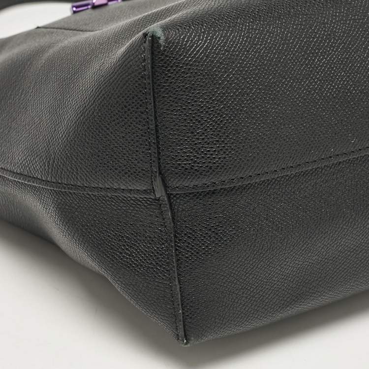 Pre Owned Dolce & Gabbana Black Leather Beatrice Tote
