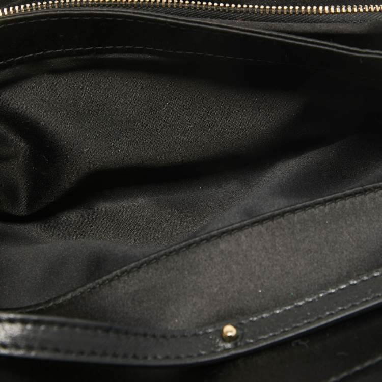Pre Owned Dolce & Gabbana Black Crystals Satin Sasha Chain Bag