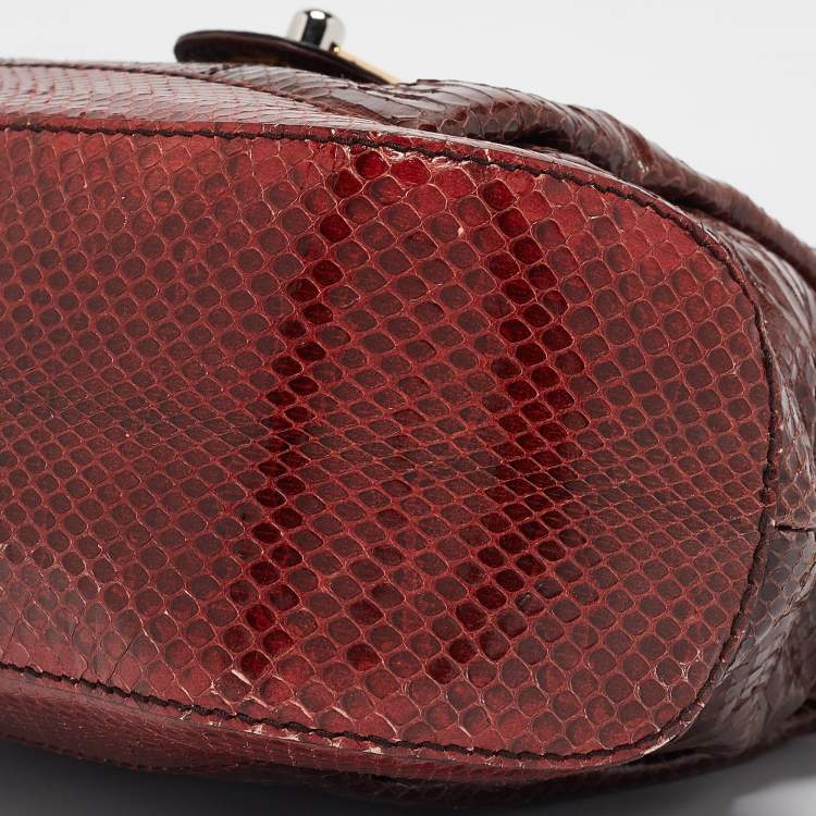 Pre Owned Dolce & Gabbana Multicolor Python Miss Lantana Top Handle Bag