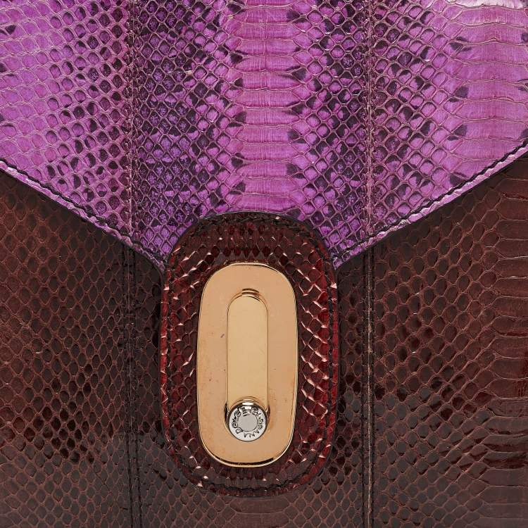 Pre Owned Dolce & Gabbana Multicolor Python Miss Lantana Top Handle Bag
