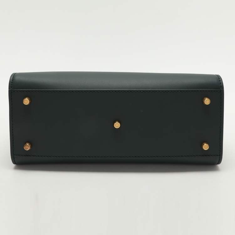 Pre Owned Dolce & Gabbana Green Leather Sicily 62 Satchel