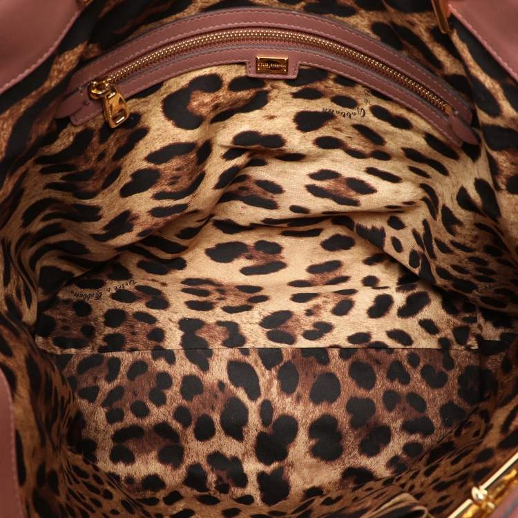 Pre Owned Dolce & Gabbana Beige Quilted Leather Chain Shopper Tote