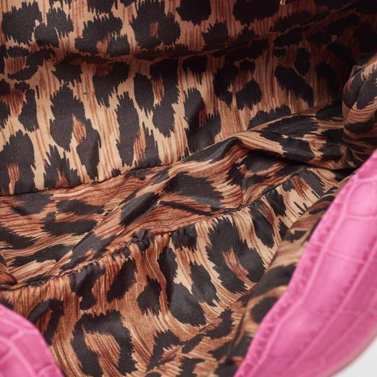 Pre Owned Dolce & Gabbana Pink Alligator Hobo