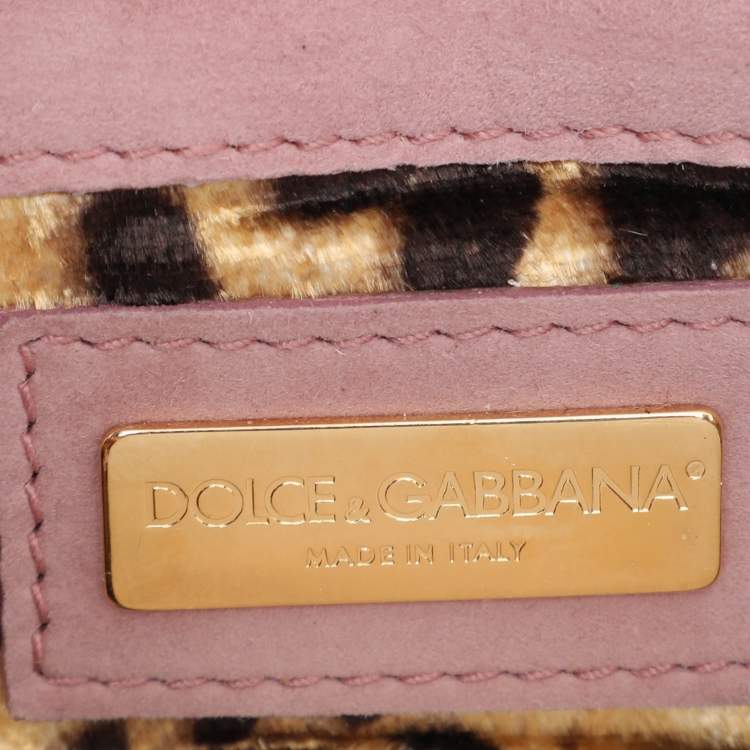 Pre Owned Dolce & Gabbana Lilac Suede Wallet On Chain