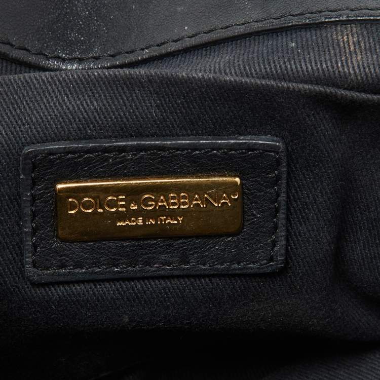 Pre Owned Dolce & Gabbana Multicolor Calf Hair and Sequins Small Miss Sicily Top Handle Bag