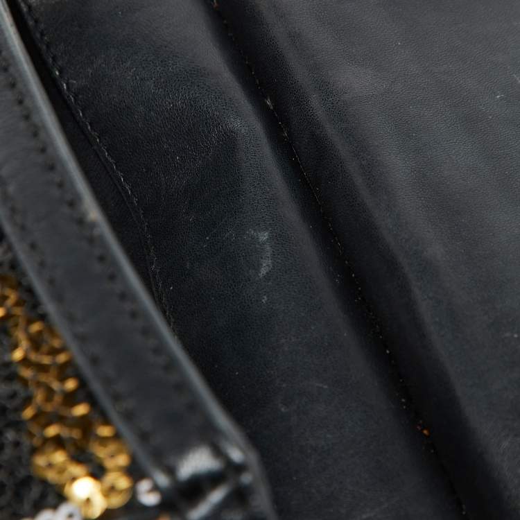 Pre Owned Dolce & Gabbana Multicolor Calf Hair and Sequins Small Miss Sicily Top Handle Bag