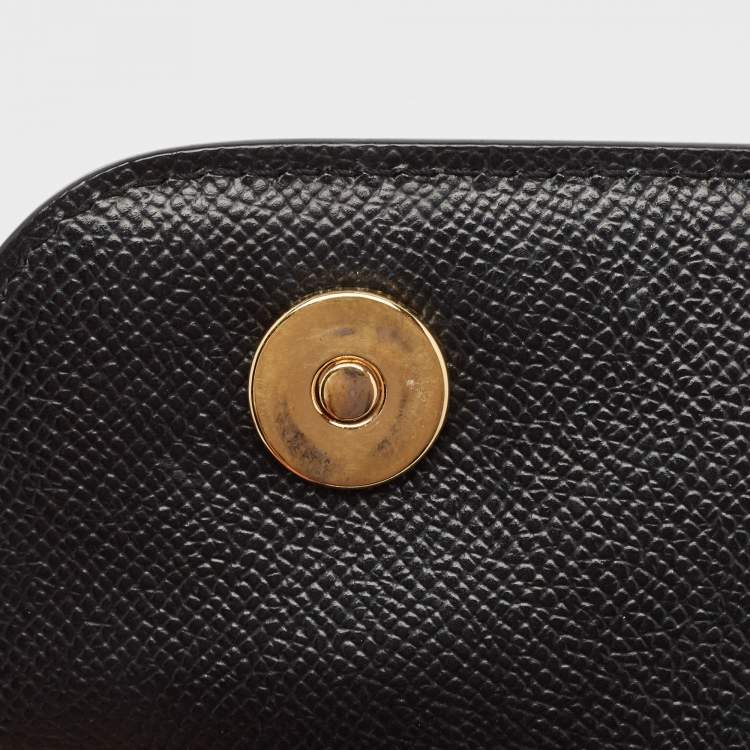 Pre Owned Dolce & Gabbana Black Leather Medium Studded Miss Sicily Top Handle Bag