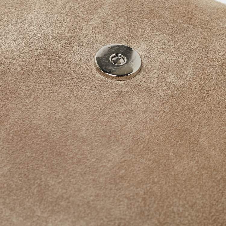 Pre Owned Dolce & Gabbana Beige Suede DG Millennials Shoulder Bag