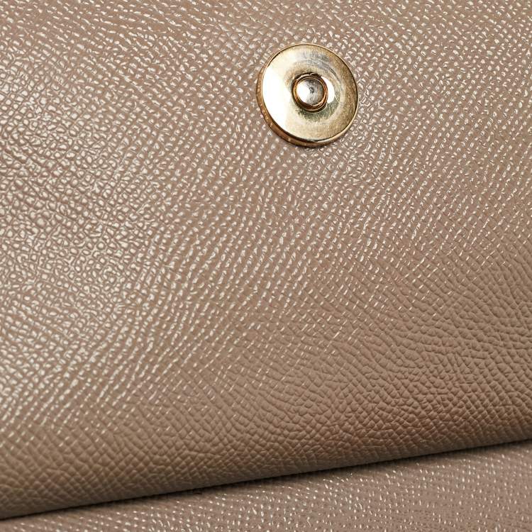 Pre Owned Dolce & Gabbana Brown Leather Small Miss Sicily Top Handle Bag