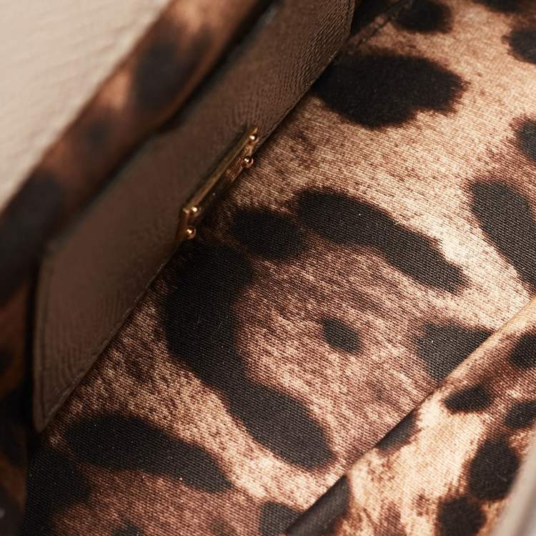 Pre Owned Dolce & Gabbana Brown Leather Small Miss Sicily Top Handle Bag
