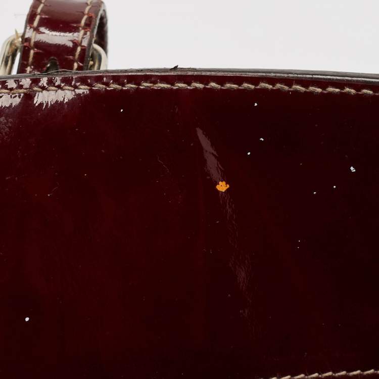 Pre Owned Dolce & Gabbana Burgundy Leopard Print Coated Canvas Miss Pocket Tote