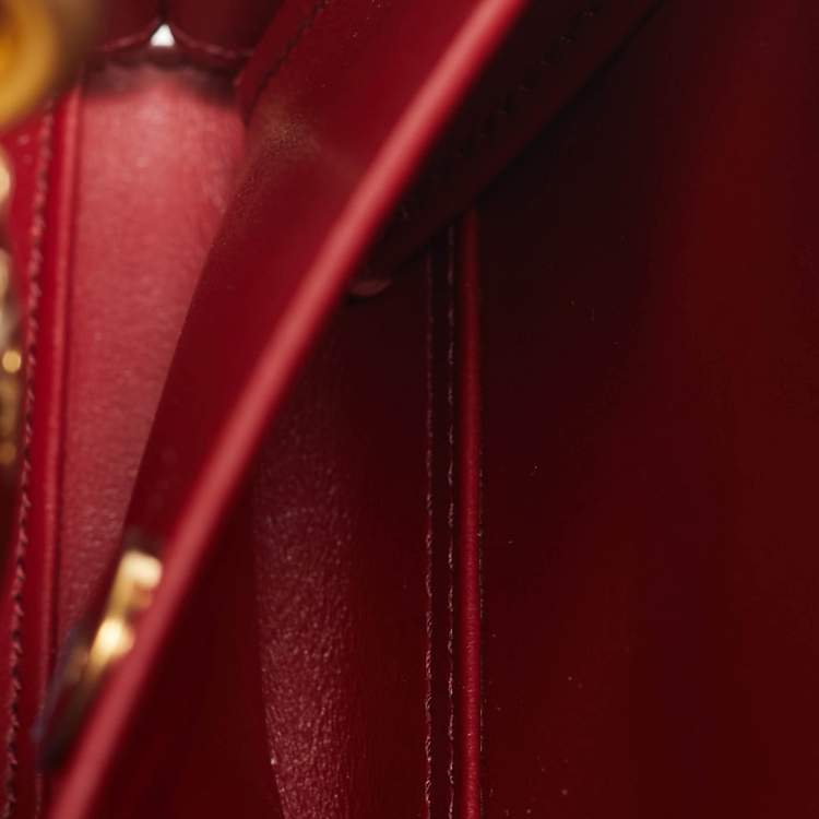Pre Owned Dolce & Gabbana Gold Acrylic and Wood Leaf Dolce Box Bag