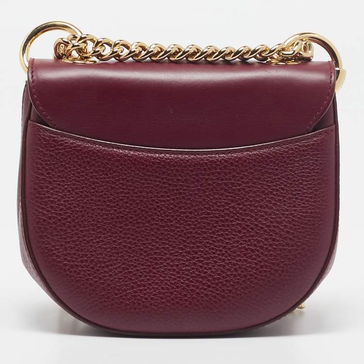 Pre Owned Dolce & Gabbana Burgundy Leather Wifi Shoulder Bag