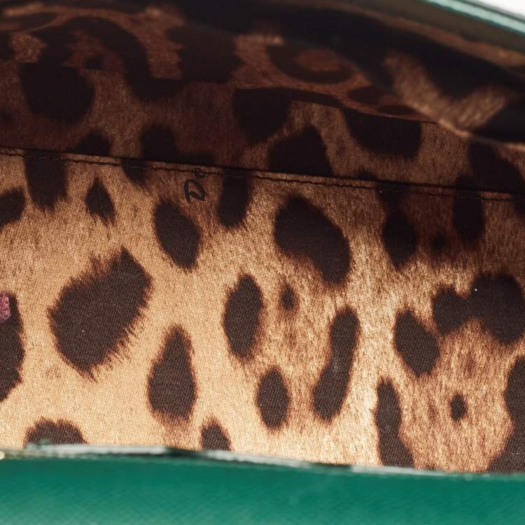 Pre Owned Dolce & Gabbana Green Leather Medium Miss Sicily Top Handle Bag