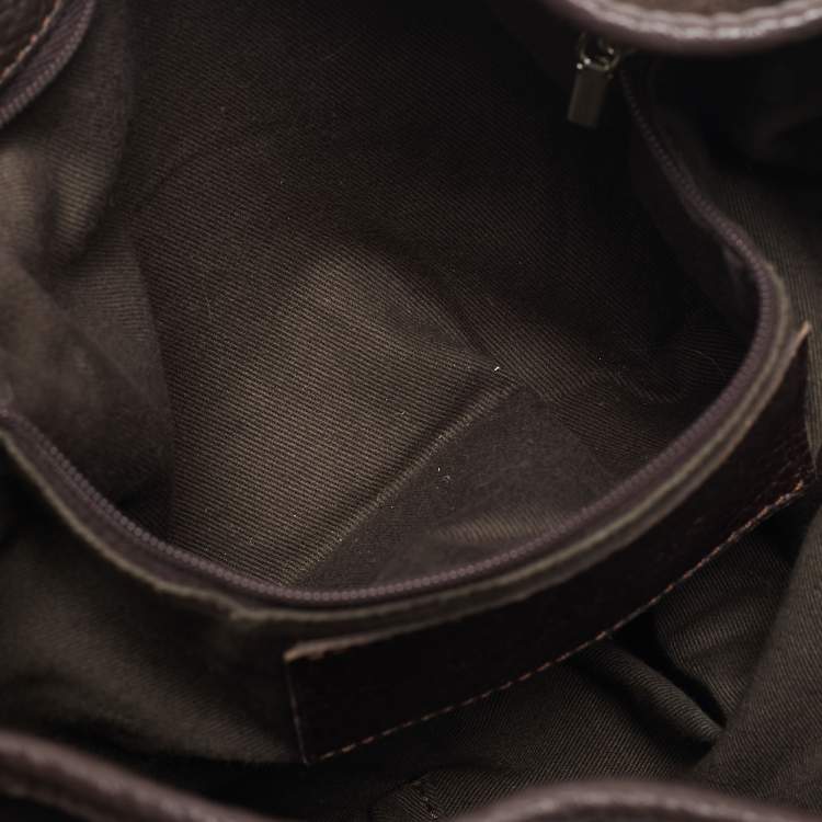 Pre Owned Dolce & Gabbana Choco Brown Alcantara Miss Loop Hobo