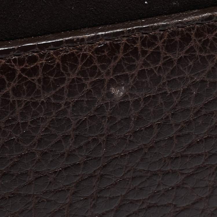 Pre Owned Dolce & Gabbana Choco Brown Alcantara Miss Loop Hobo