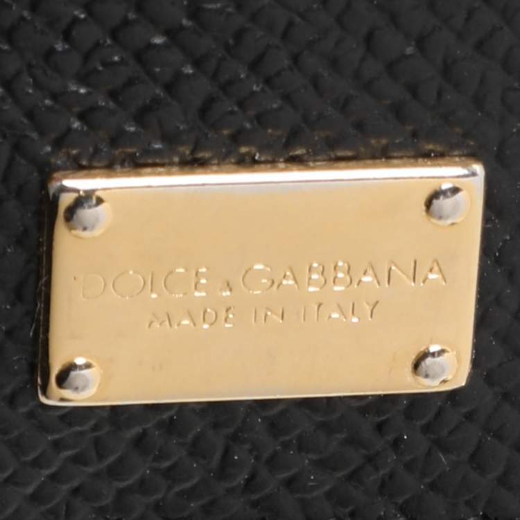 Pre Owned Dolce & Gabbana Black Leather Miss Sicily Tote