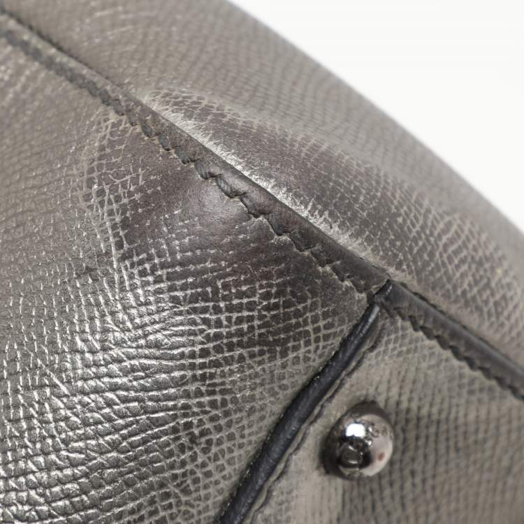 Pre Owned Dolce & Gabbana Silver Leather Medium Miss Sicily Top Handle Bag