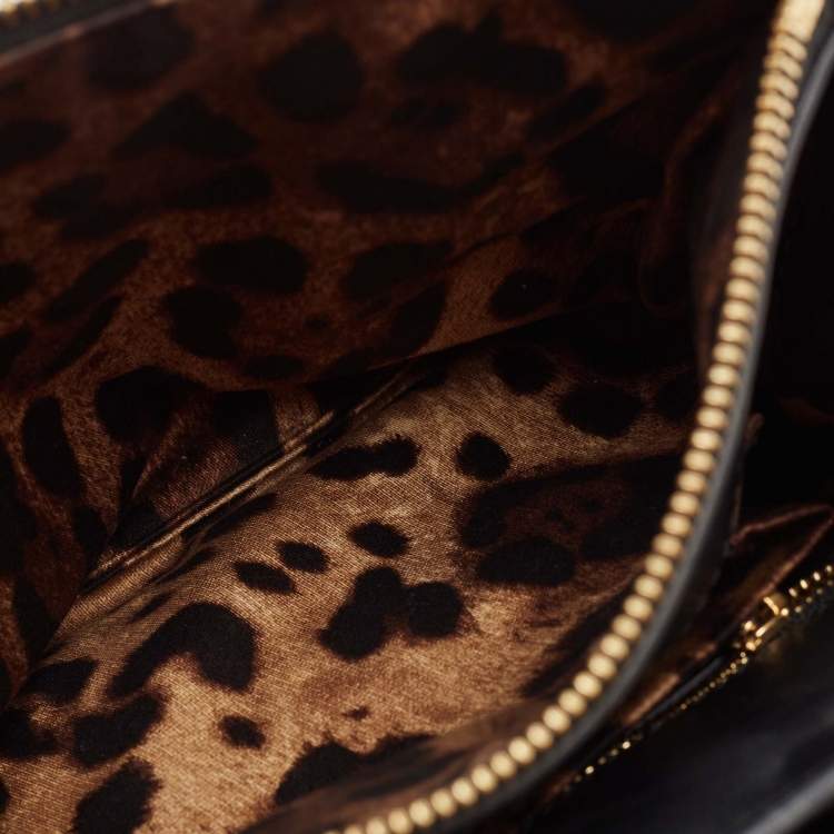 Pre Owned Dolce & Gabbana Cream/Light Beige Python Miss Sicily Shopper Bag