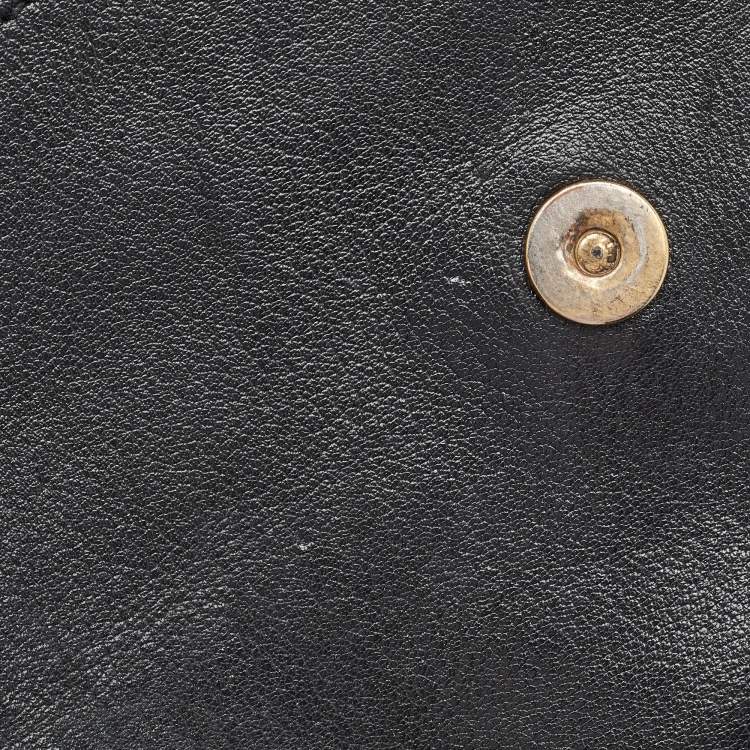 Pre Owned Dolce & Gabbana Black Leather Large Miss Sicily Top Handle Bag
