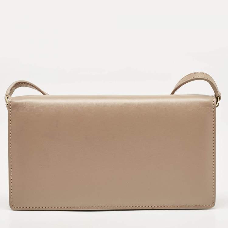 Pre Owned Dolce & Gabbana Blush Pink Leather DG Logo Phone Crossbody Bag