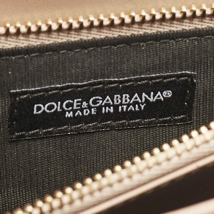 Pre Owned Dolce & Gabbana Blush Pink Leather DG Logo Phone Crossbody Bag