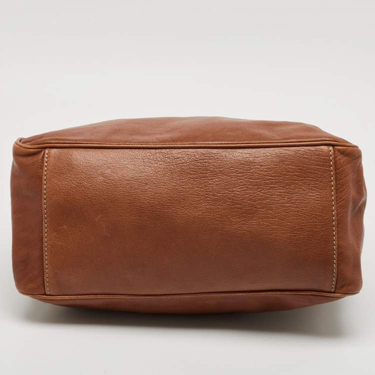 Pre Owned Dolce & Gabbana Brown Leather Miss Sicily Tote