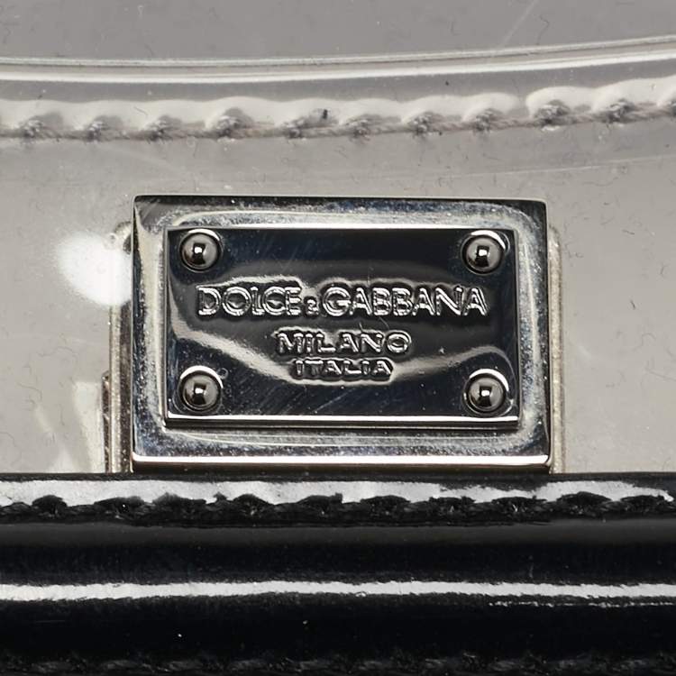 Pre Owned Dolce & Gabbana Black/Clear PVC Mini Miss Sicily Top Handle Bag