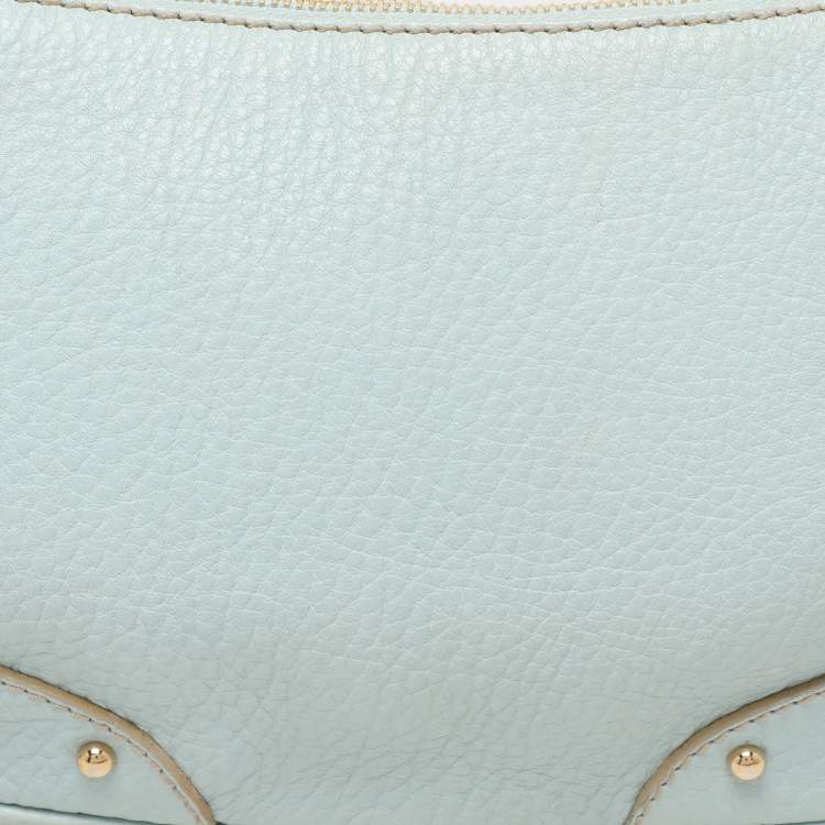 Pre Owned Dolce & Gabbana Turquoise Leather Shoulder Bag