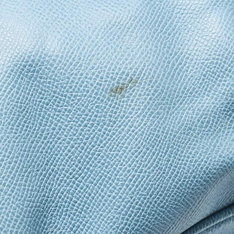 Pre Owned Dolce & Gabbana Blue Leather Large Miss Sicily Top Handle Bag