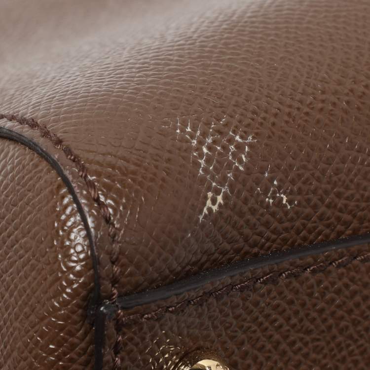 Pre Owned Dolce & Gabbana Brown Leather Miss Sicily East West Top Handle Bag