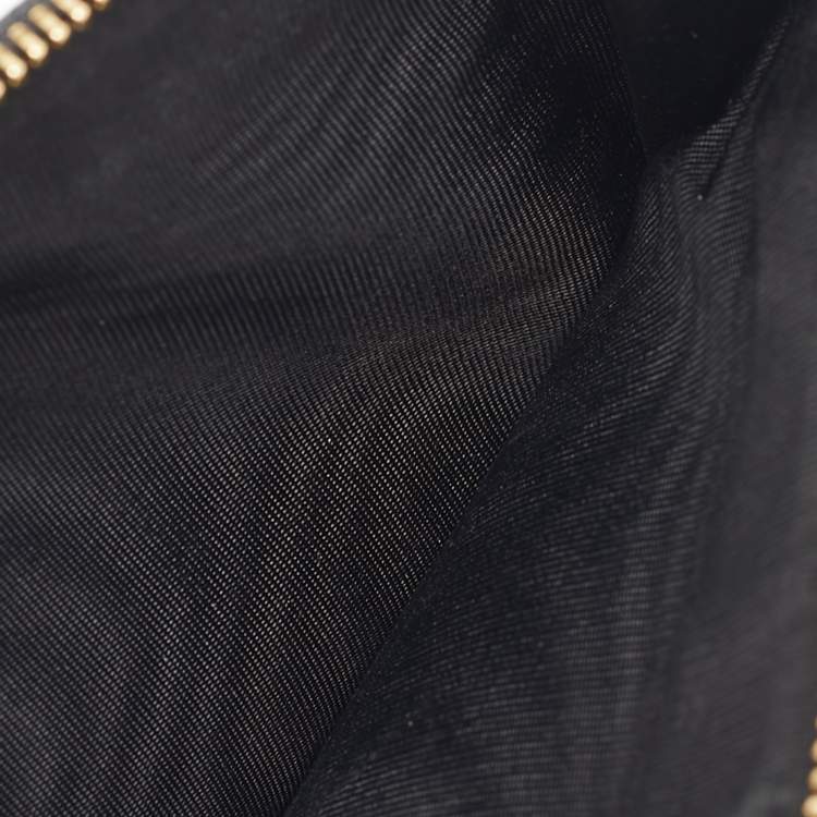 Pre Owned Dolce & Gabbana Black Leather Long Zip Card Case