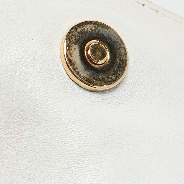 Pre Owned Dolce & Gabbana White Python and PVC Large Miss Sicily Top Handle Bag