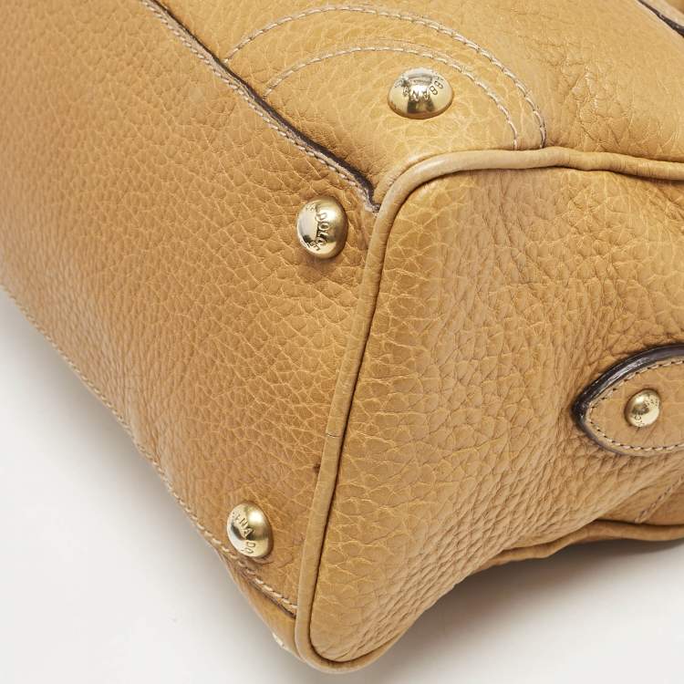 Pre Owned Dolce & Gabbana Tan Leather Tassel Satchel