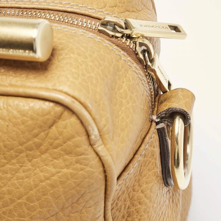 Pre Owned Dolce & Gabbana Tan Leather Tassel Satchel