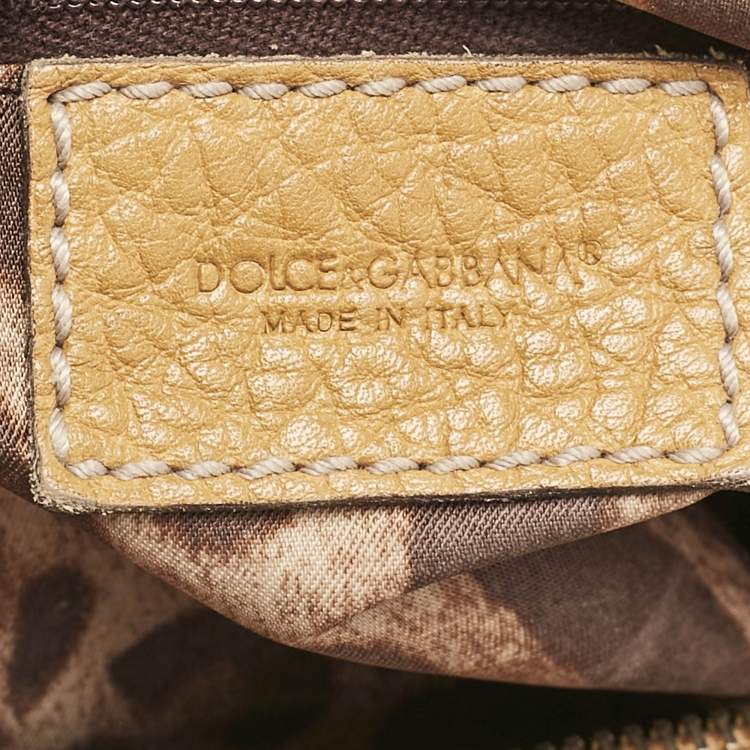 Pre Owned Dolce & Gabbana Tan Leather Tassel Satchel
