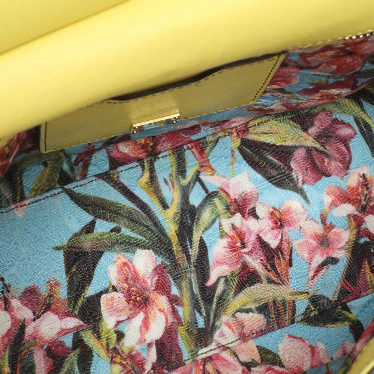 Pre Owned Dolce & Gabbana Multicolor Python and Leather Limited Edition Medium Miss Sicily Top Handle Bag