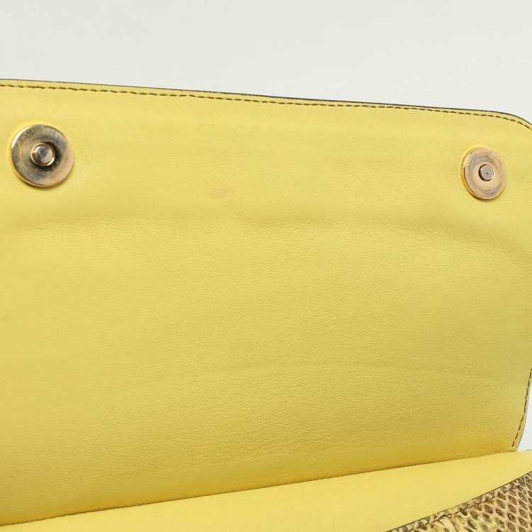Pre Owned Dolce & Gabbana Multicolor Python and Leather Limited Edition Medium Miss Sicily Top Handle Bag