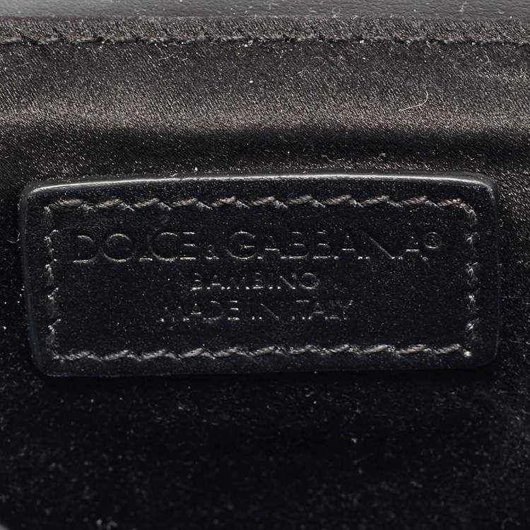 Pre Owned Dolce & Gabbana Black Patent Leather Micro Miss Sicily Crossbody Bag