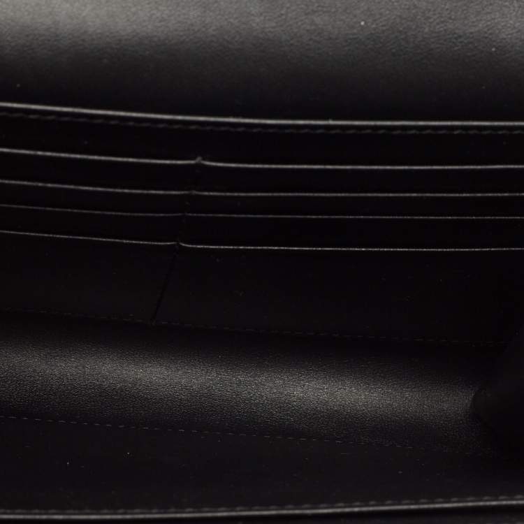 Pre Owned Dolce & Gabbana Black Leather DG Amore Clutch Bag