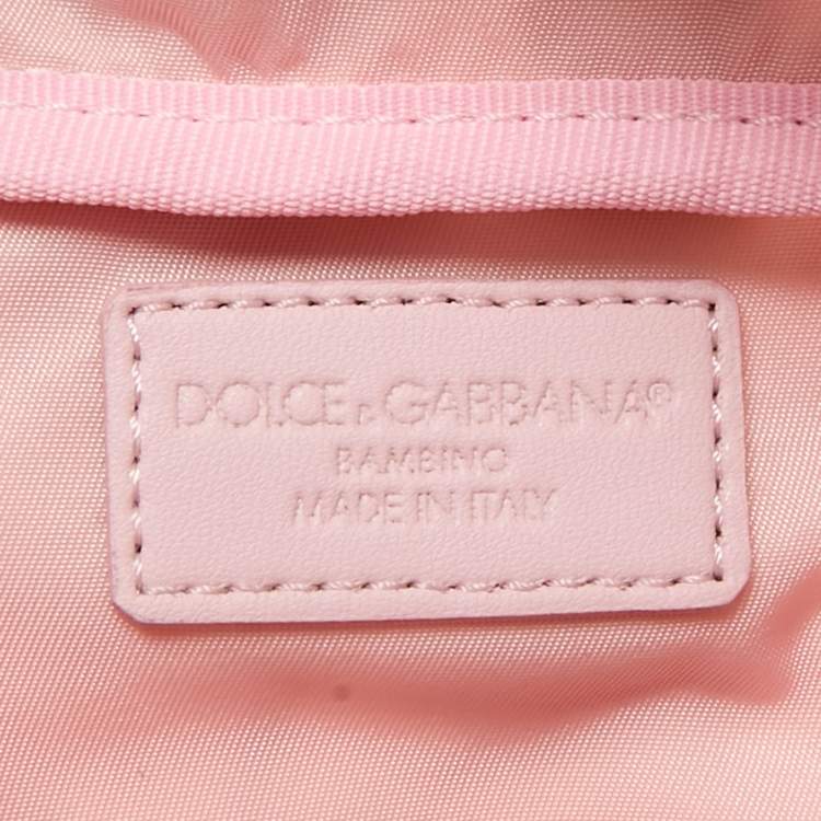 Pre Owned Dolce & Gabbana Pink Floral Print Nylon Belt Bag
