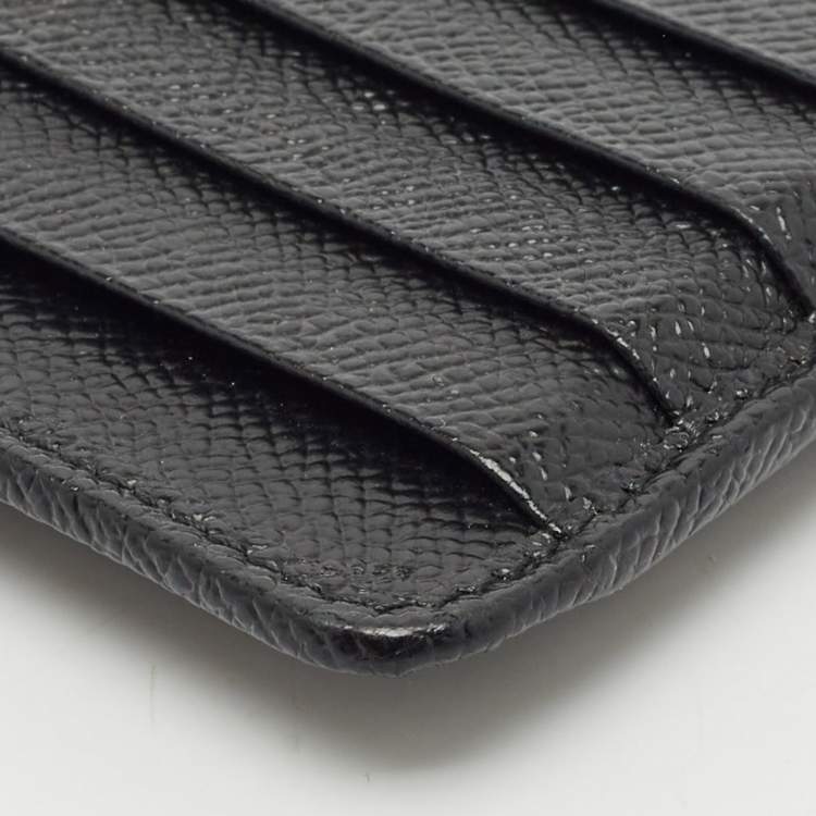 Pre Owned Dolce & Gabbana Black Leather Zip Long Card Holder