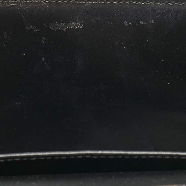 Pre Owned Dolce & Gabbana Brown Leopard Print Coated Canvas Dauphine Wallet On Chain