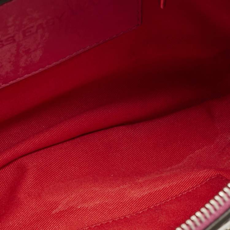 Pre Owned Dolce & Gabbana Red Patent Leather Miss Easy Way Wristlet Clutch