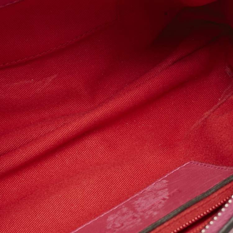 Pre Owned Dolce & Gabbana Red Patent Leather Miss Easy Way Wristlet Clutch